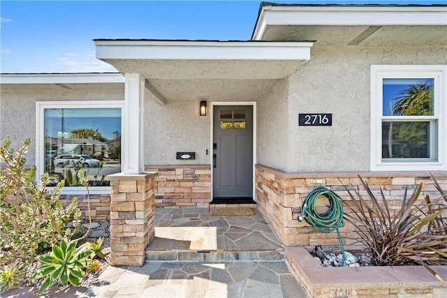 2716 Spreckels, Redondo Beach, CA 90278 - doorway to property with stucco siding and stone siding