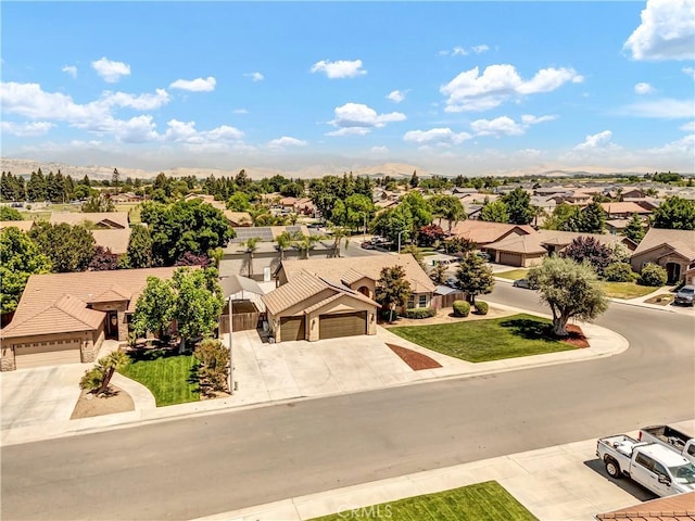 300 S Lombardi St, Porterville, CA 93257 - aerial view of residential area with a mountain backdrop