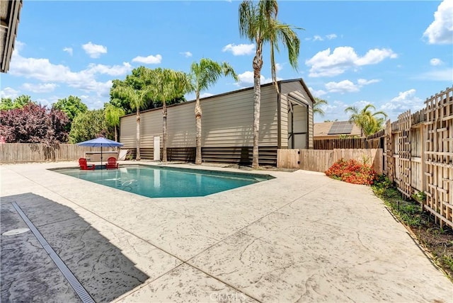 300 S Lombardi St, Porterville, CA 93257 - view of pool with a patio area and a fenced backyard