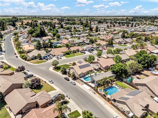 300 S Lombardi St, Porterville, CA 93257 - aerial perspective of suburban area with a pool area