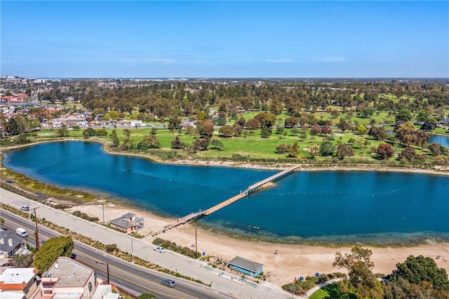 4251 E 4th St, Long Beach, CA 90814 - aerial view of a large body of water and a tree filled landscape
