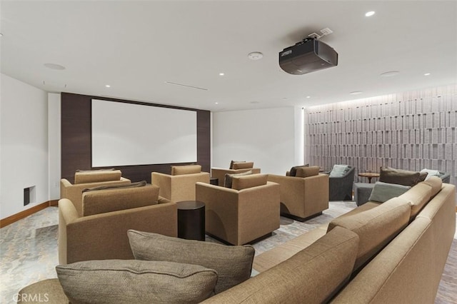 888 W E St Unit 505, San Diego, CA 92101 - home theater room with recessed lighting and baseboards