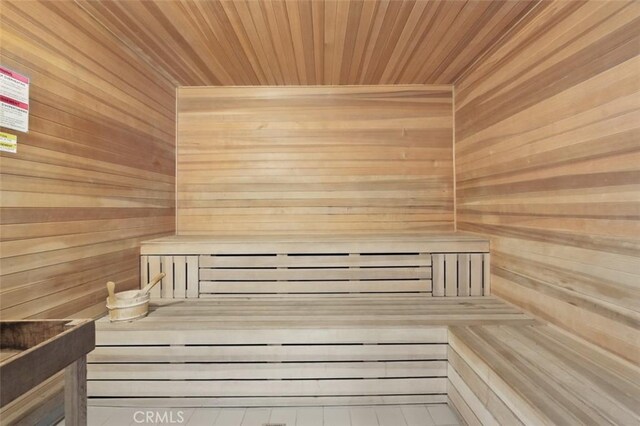 888 W E St Unit 505, San Diego, CA 92101 - relaxing sauna featuring wood walls and wooden ceiling