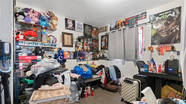 413 E 81st St, Los Angeles, CA 90003 - miscellaneous room with wood finished floors and a textured ceiling