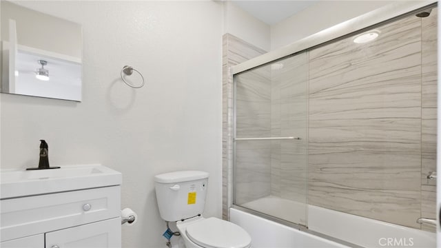 413 E 81st St, Los Angeles, CA 90003 - bathroom with shower / bath combination with glass door, toilet, and vanity