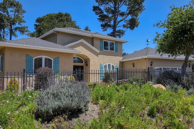 455 Chiswick Way, Cambria, CA 93428 - view of front of home with stucco siding