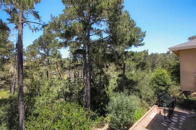 455 Chiswick Way, Cambria, CA 93428 - view of yard featuring a wooded view
