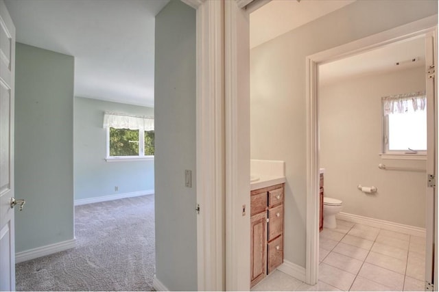 455 Chiswick Way, Cambria, CA 93428 - bathroom featuring vanity, toilet, and baseboards