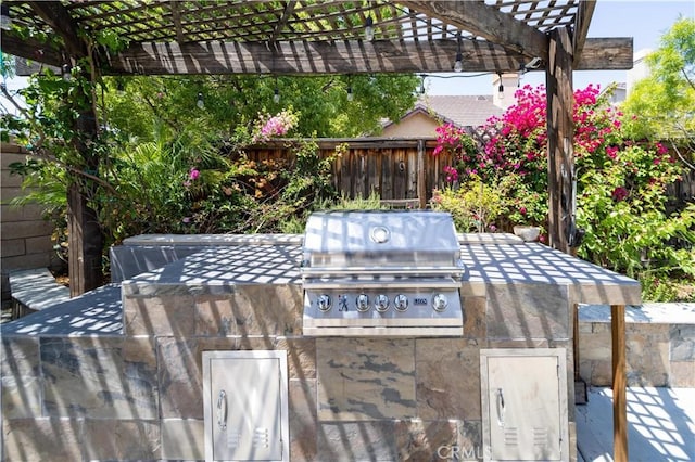 30802 Terrace View Cir, Temecula, CA 92591 - view of patio / terrace featuring a pergola and area for grilling