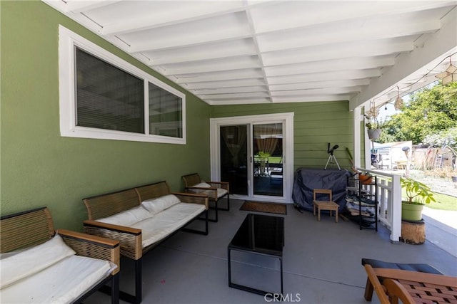22892 Palm Ave, Grand Terrace, CA 92313 - view of patio with an outdoor living space