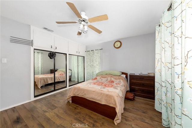 22892 Palm Ave, Grand Terrace, CA 92313 - bedroom with wood finished floors and ceiling fan
