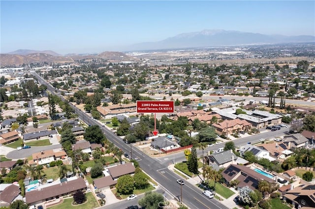 22892 Palm Ave, Grand Terrace, CA 92313 - aerial view of residential area featuring mountains