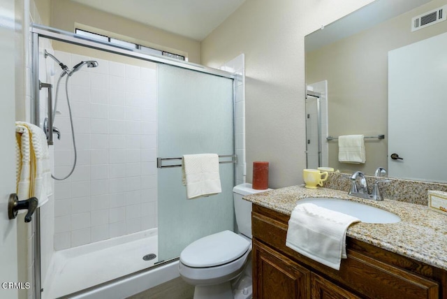 41019 Village 41, Camarillo, CA 93012 - full bathroom featuring a shower stall, toilet, and vanity