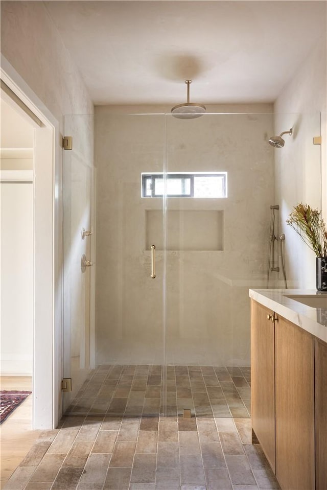 2334 Glover Pl, Los Angeles, CA 90031 - bathroom with a shower stall and vanity