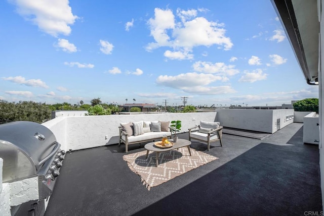 330 8th St, Seal Beach, CA 90740 - view of patio / terrace with an outdoor living space and a grill