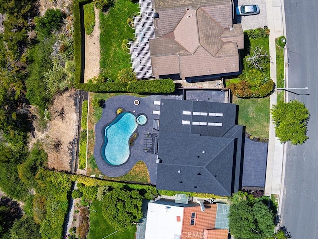 3504 Hightide Dr, Rancho Palos Verdes, CA 90275 - drone / aerial view of a pool