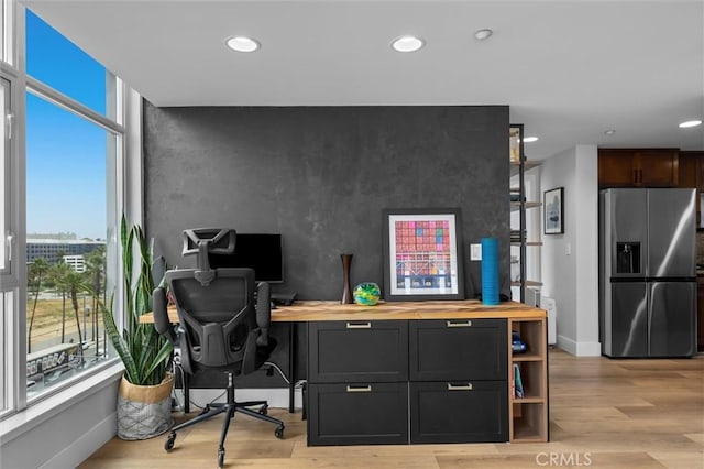 400 W Ocean Blvd Unit 605, Long Beach, CA 90802 - office space featuring recessed lighting, light wood-style floors, and baseboards