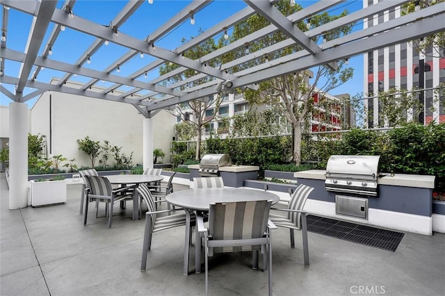 400 W Ocean Blvd Unit 605, Long Beach, CA 90802 - view of patio with outdoor dining area and a pergola