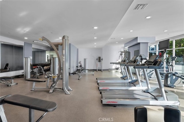400 W Ocean Blvd Unit 605, Long Beach, CA 90802 - gym with recessed lighting