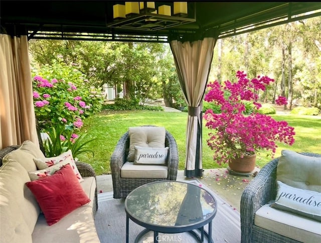 10139 Sun Valley Dr, Rancho Cucamonga, CA 91737 - view of patio featuring an outdoor hangout area