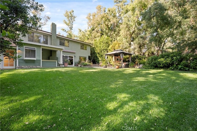 10139 Sun Valley Dr, Rancho Cucamonga, CA 91737 - view of grassy yard featuring a gazebo