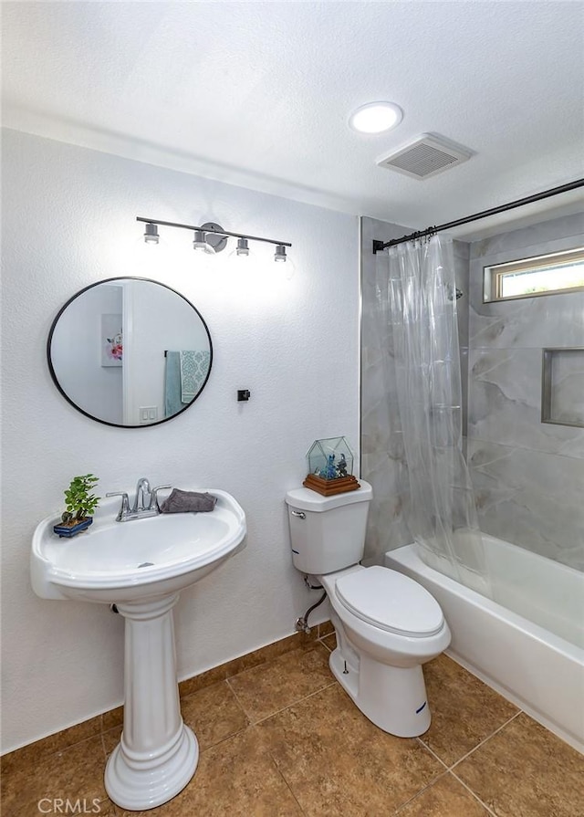 1250 Kinglake Dr, Diamond Bar, CA 91789 - bathroom featuring shower / bath combo and tile patterned flooring