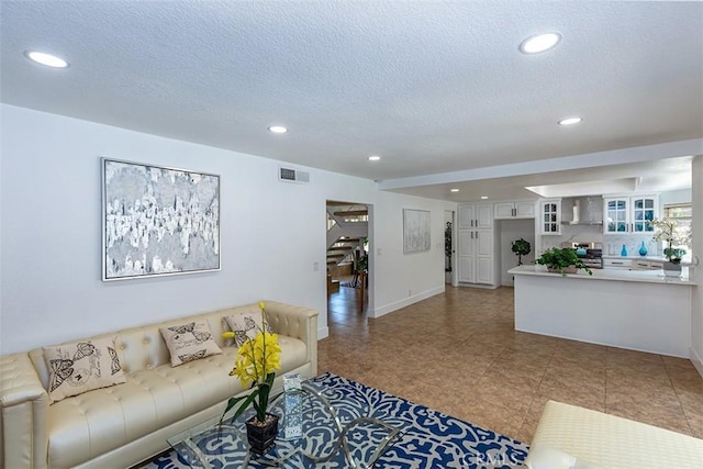 1250 Kinglake Dr, Diamond Bar, CA 91789 - living area featuring recessed lighting and a textured ceiling