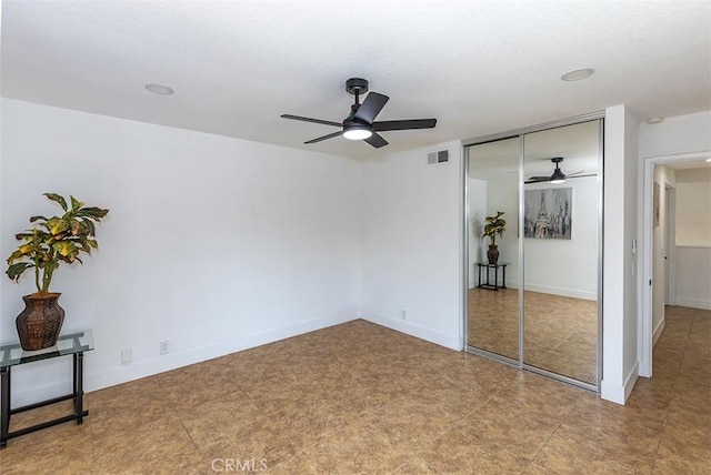 1250 Kinglake Dr, Diamond Bar, CA 91789 - unfurnished bedroom with a closet, a textured ceiling, and a ceiling fan