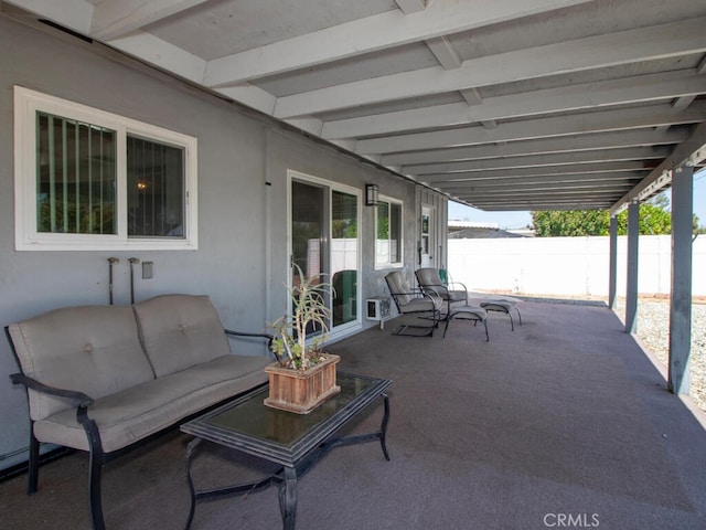 29412 Carmel Rd, Menifee, CA 92586 - view of patio featuring an outdoor living space