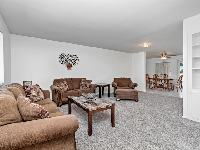 29412 Carmel Rd, Menifee, CA 92586 - living area with a ceiling fan and carpet flooring