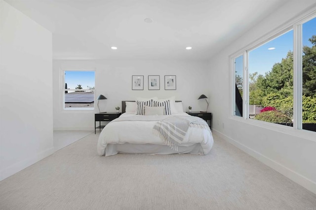 6871 Mewall Dr, San Diego, CA 92119 - bedroom with carpet flooring, baseboards, and recessed lighting