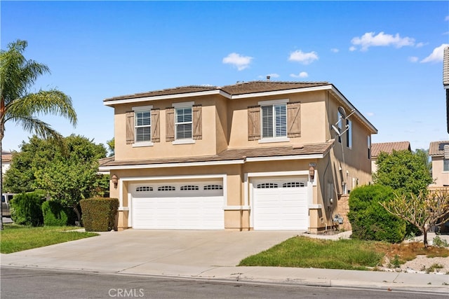 7626 Soaring Bird Ct, Eastvale, CA 92880 - traditional-style home with a garage, driveway, and stucco siding