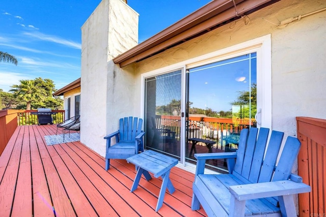 2548 Katherine Ct, El Cajon, CA 92020 - wooden deck with grilling area