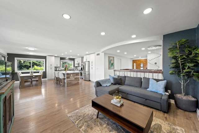 2548 Katherine Ct, El Cajon, CA 92020 - living area featuring recessed lighting and light wood-style flooring