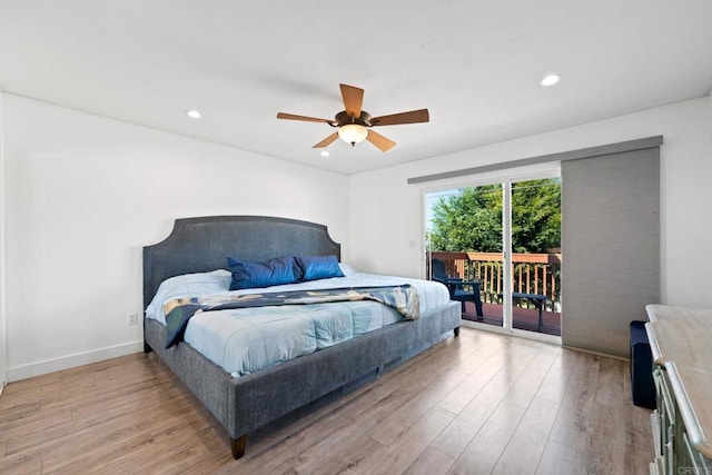 2548 Katherine Ct, El Cajon, CA 92020 - bedroom featuring access to exterior, light wood finished floors, recessed lighting, and baseboards