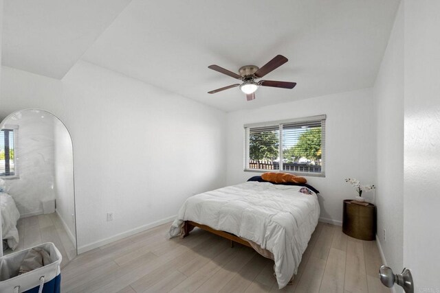 2548 Katherine Ct, El Cajon, CA 92020 - bedroom featuring light wood finished floors and ceiling fan