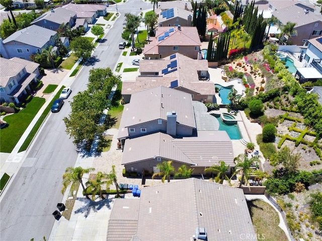 12430 Split Rein Dr, Rancho Cucamonga, CA 91739 - aerial perspective of suburban area with a pool area
