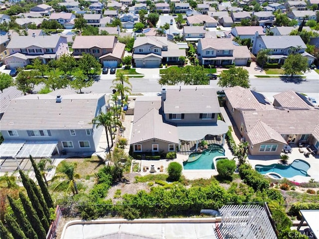 12430 Split Rein Dr, Rancho Cucamonga, CA 91739 - aerial perspective of suburban area featuring a pool