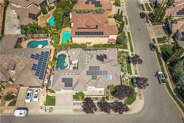 2096 E Olympic Ave, Fresno, CA 93730 - aerial view of property and surrounding area with a pool area