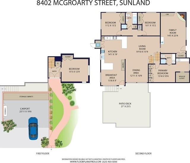 8402 Mcgroarty St, Sunland, CA 91040 - property floor plan