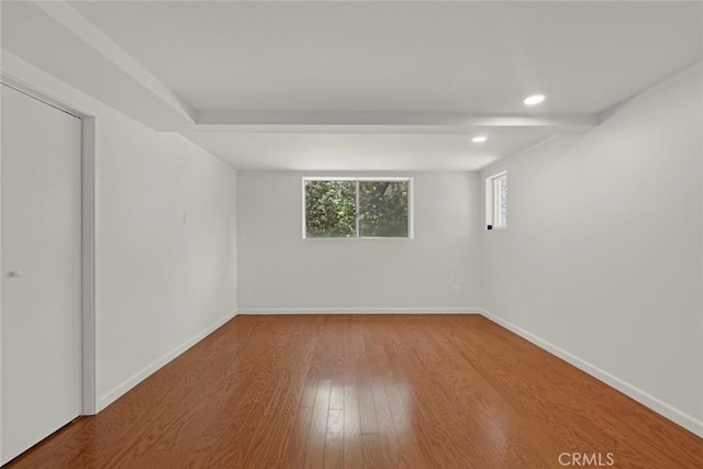 8402 Mcgroarty St, Sunland, CA 91040 - spare room featuring wood finished floors, baseboards, and recessed lighting