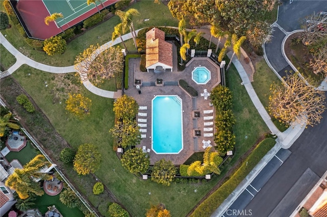 24851 Seagate Dr, Dana Point, CA 92629 - bird's eye view of a pool area
