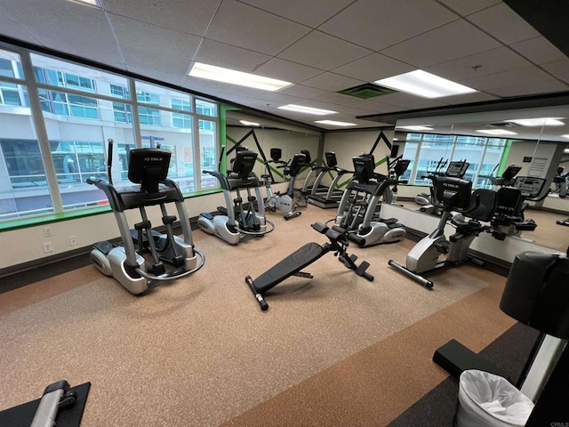 1080 Park Blvd Unit 1514, San Diego, CA 92101 - workout area with a drop ceiling