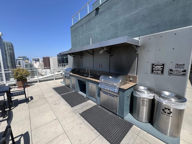 1080 Park Blvd Unit 1514, San Diego, CA 92101 - view of patio / terrace featuring a view of city and a sink