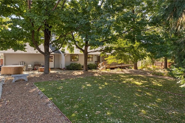 1585 Gate Ln, Paradise, CA 95969 - view of green lawn with a deck