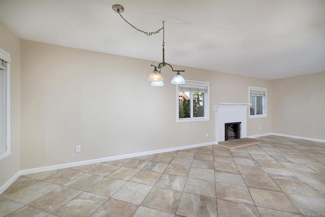 723 Fresca Ct, Solana Beach, CA 92075 - unfurnished living room with a fireplace and baseboards