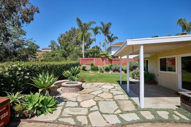 723 Fresca Ct, Solana Beach, CA 92075 - view of patio featuring an outdoor fire pit