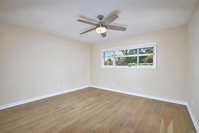 723 Fresca Ct, Solana Beach, CA 92075 - spare room featuring baseboards, light wood-style flooring, and a ceiling fan