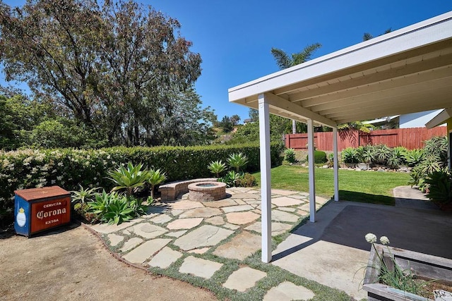 723 Fresca Ct, Solana Beach, CA 92075 - view of patio featuring a fire pit