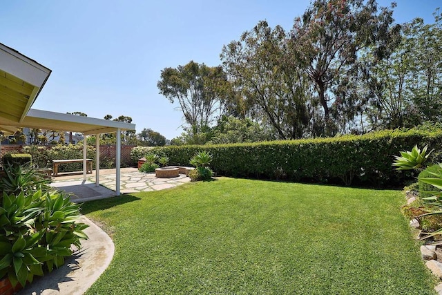 723 Fresca Ct, Solana Beach, CA 92075 - view of yard with a patio area and a fire pit